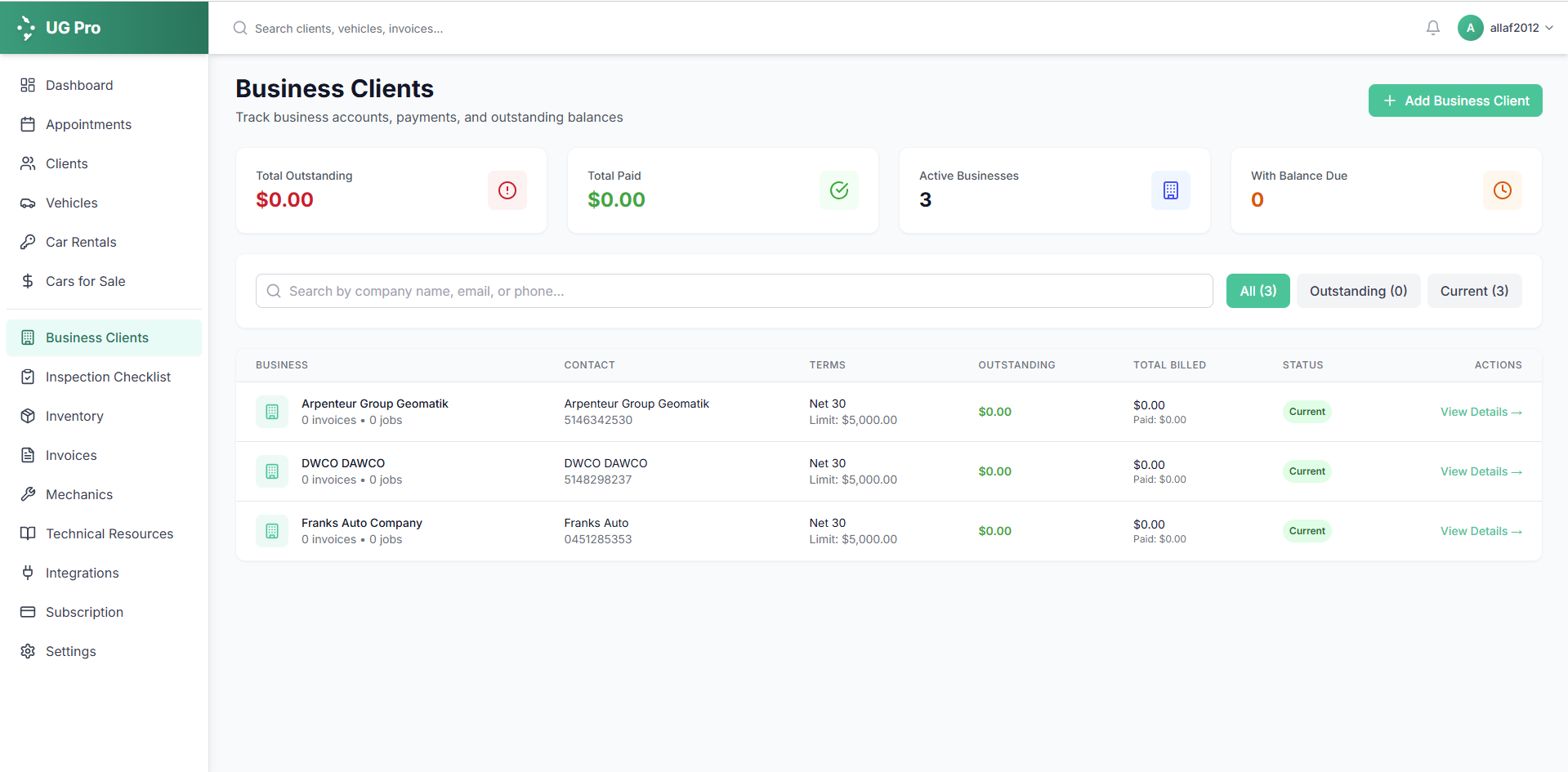 High-end vehicle service at Mecanique UG Inc